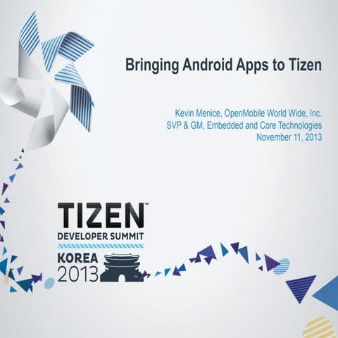 OpenMobile ACL bringing Android apps to TIZEN