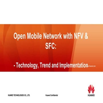 Tech Talk by Peng Li: Open Mobile Networks with NFV