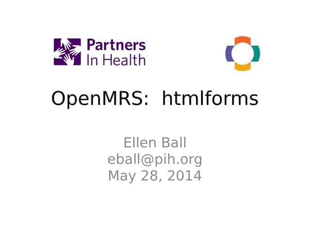 OpenMRS: htmlforms