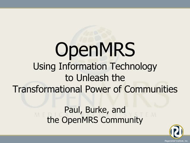 OpenMRS Transformation