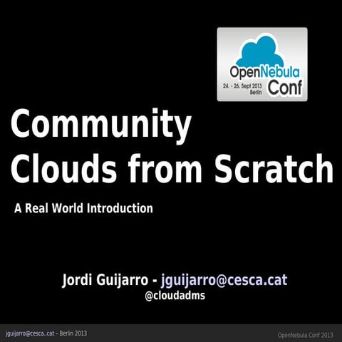 Community Clouds from Scratch