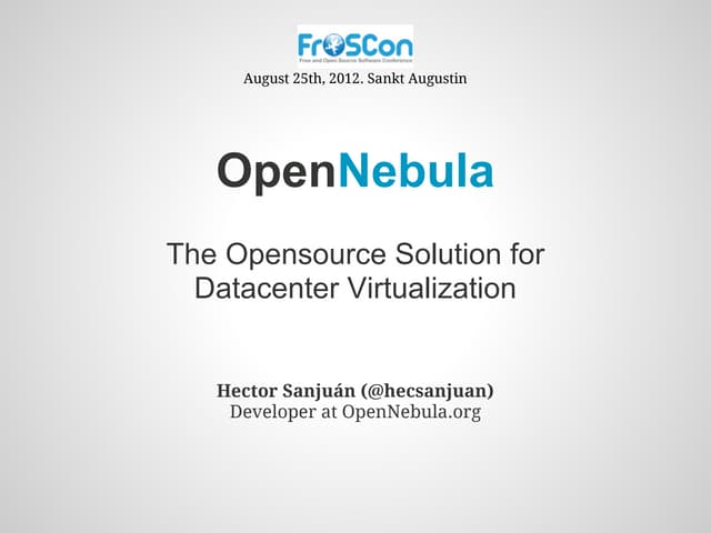 Open nebula froscon