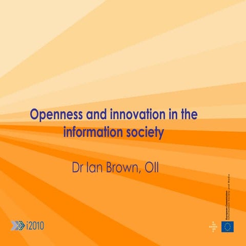 Openness and innovation in the information society