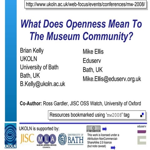 What Does Openness Mean To The Openness Museum Community