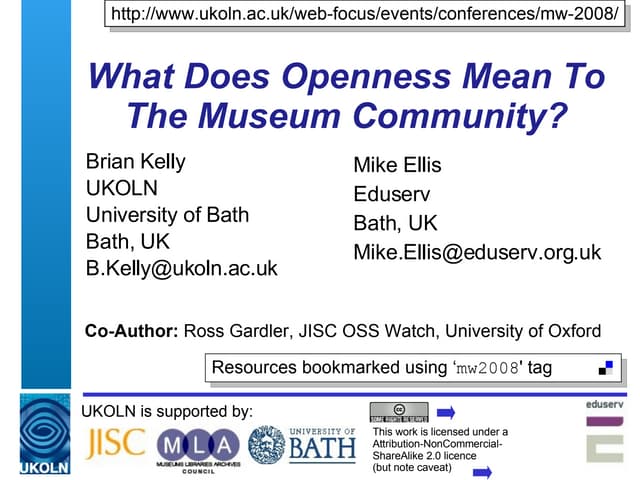 What Does Openness Mean To The Openness Museum Community