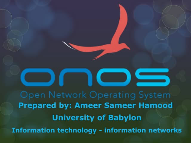 Open network operating system (onos)