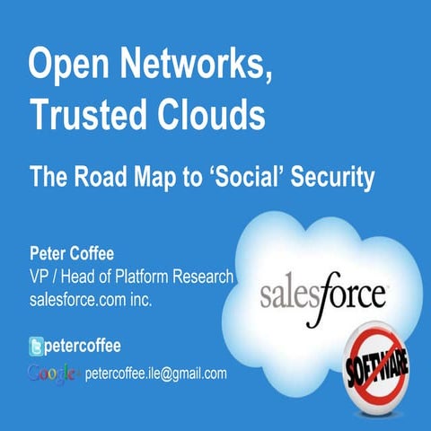 Open Networks, Trusted Clouds: Peter Coffee at Cloud Expo 7 Nov 2011
