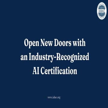 Open New Doors with an Industry-Recognized AI Certification | IABAC