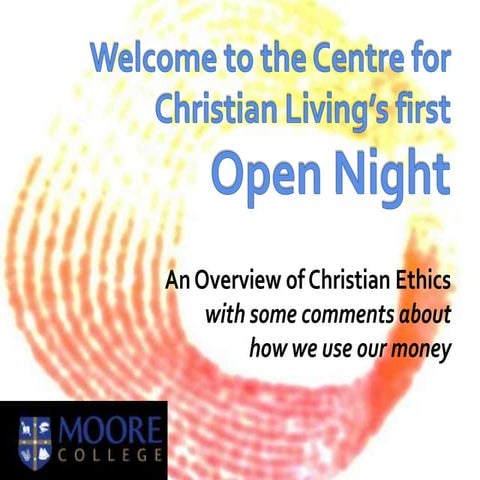 CCL Open Night 1 - An Overview of Christian Ethics