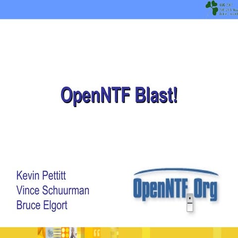 OpenNTF Blast from ILUG 2007