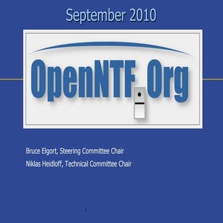 OpenNTF Overview 09/10
