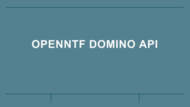 OpenNTF Webinar May 2021 - Jesse