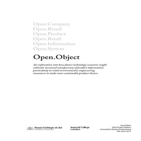 Open object project_report