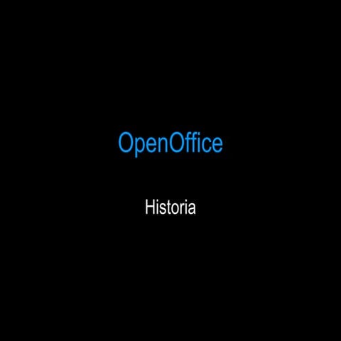 Historia de Open office