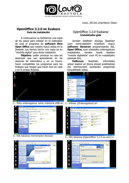 Open office instalatzeko gida zuzendua