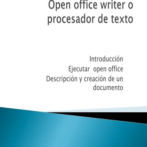 Tutorial open office writer | PPTX