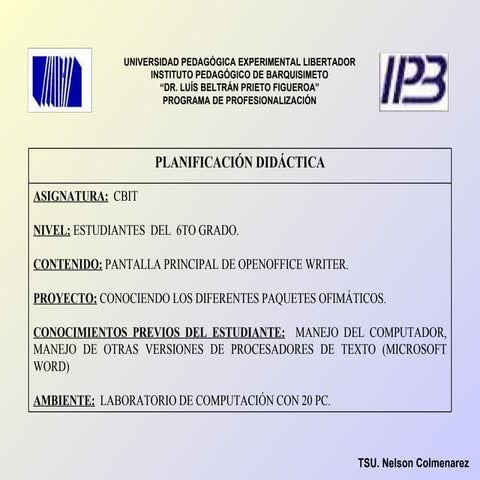 OpenOffice.org writer