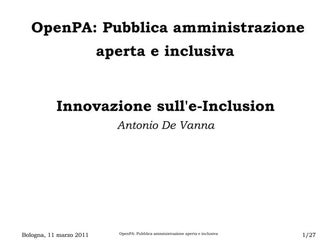 Innovazione sull'e-Inclusion  