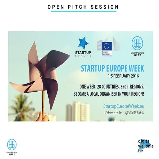 Open Pitch Session Startup Europe Week Namur 010216