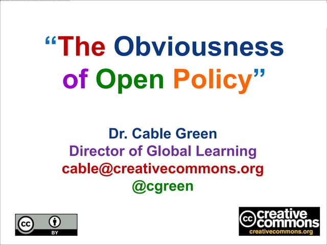 Workshop Barcelona: Open policy