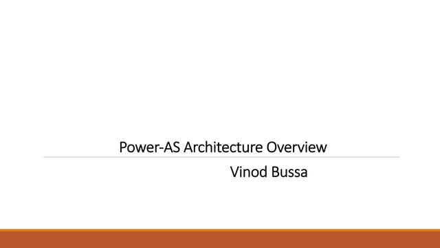 POWER processor and features presentation