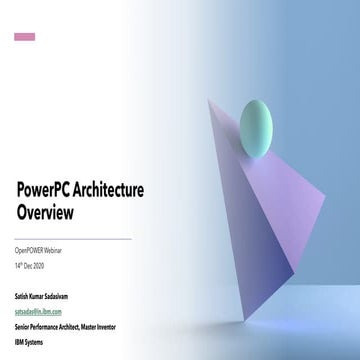 POWER ISA introduction and what’s new in ISA V3.1 (Overview)