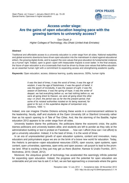 Access Under Siege: Are the Gains of Open Education Keeping Pace with the Gro...