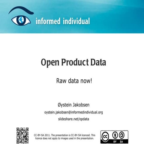 Open Product Data presentation at OGDC