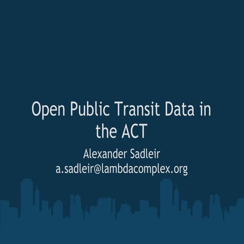 Open public transit data in the ACT