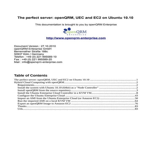 openQRM how-to: Setup UEC and openQRM cloud