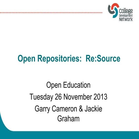 Open Education event - Open Repositories