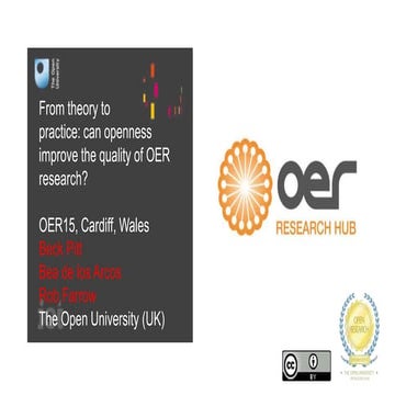 From Theory to Practice: can openness improve the quality of OER research? 