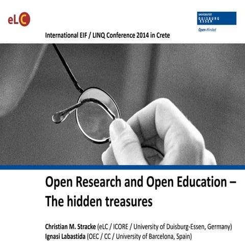 Open research open education stracke with results christian m stracke ignasi ...