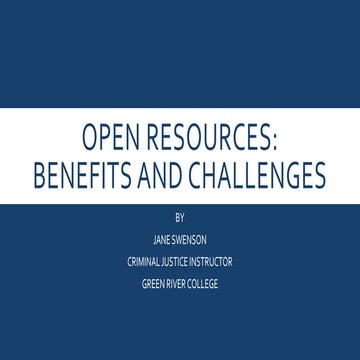 OER Benefits and Challenges
