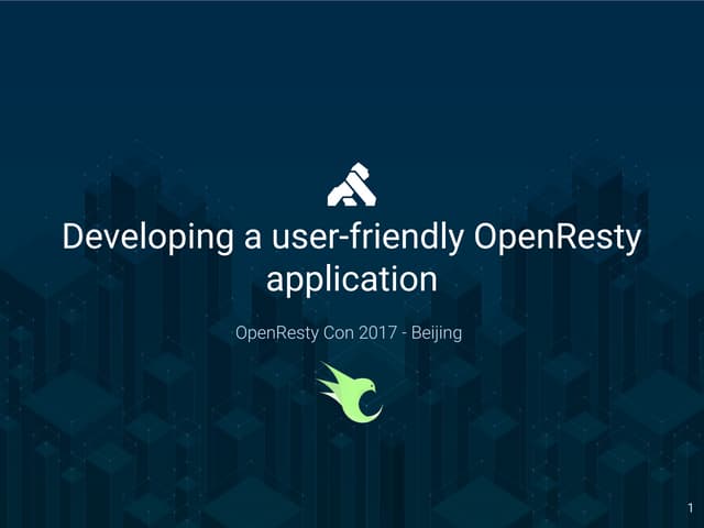 Developing a user-friendly OpenResty application