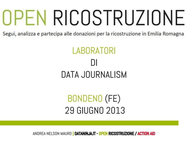I dati del terremoto in Emilia Romagna - Laboratori di Data Journalism e Open...