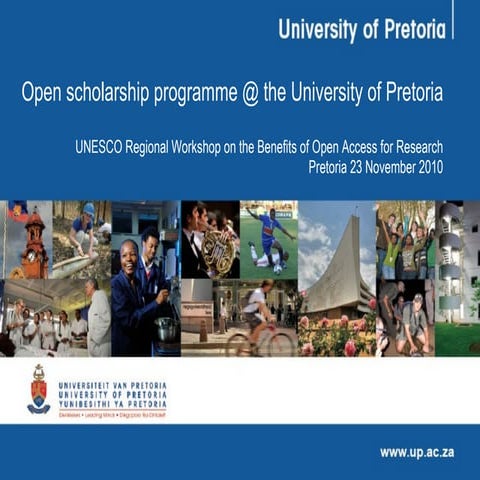 Open scholarship programme @ the University of Pretoria by Elsabé Olivier