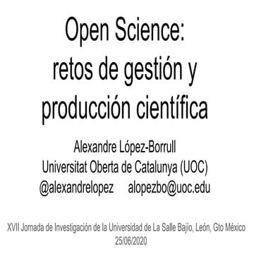 Open science conferencia