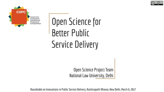 Open Science for Better Public Service Delivery 