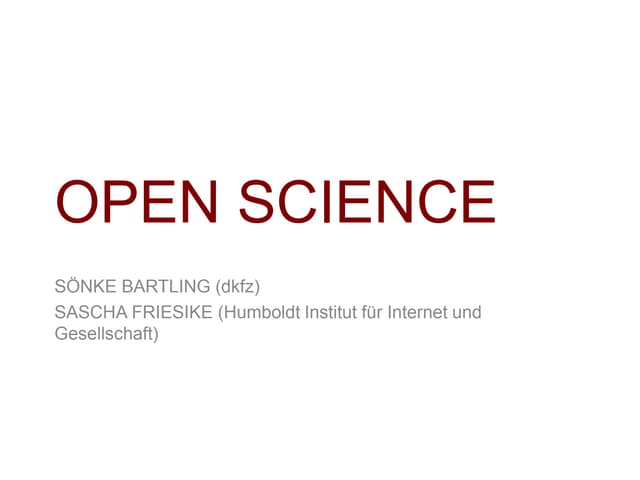 Open science