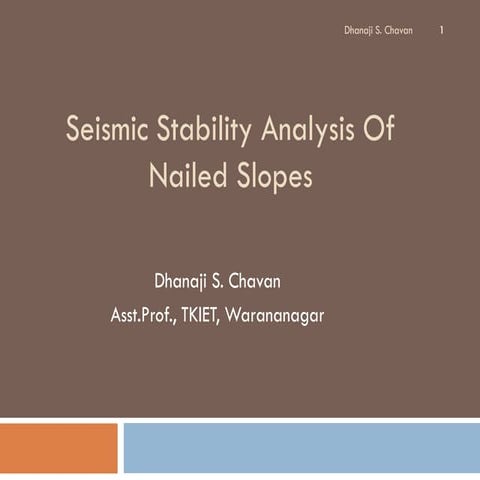 OpenSees: Seismic stability of nailed soil slopes