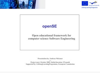 openSE – open educational framework for computer science Software Engineering