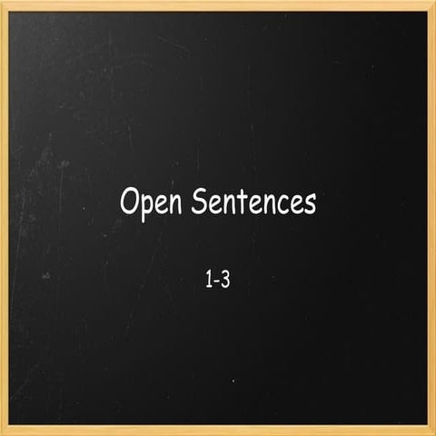 Open sentences