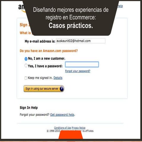 Diseñando mejores experiencias de registro en Ecommerce: Casos prácticos