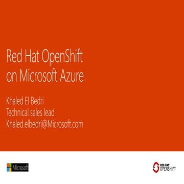Red Hat OpenShift Containers Platform on Azure