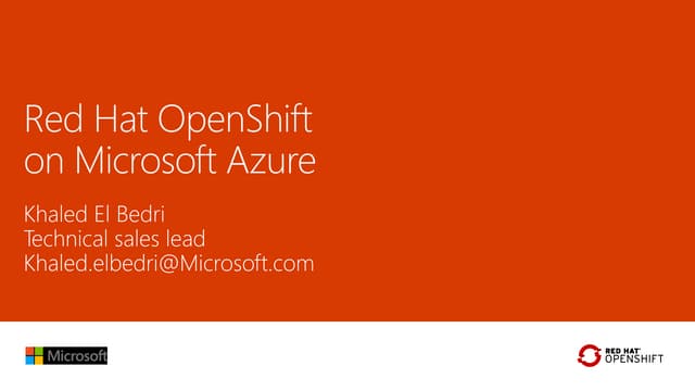 Red Hat OpenShift Containers Platform on Azure