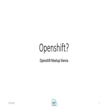 Openshift meetup i