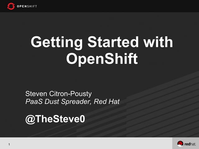 Open shift intro for Philly PUG