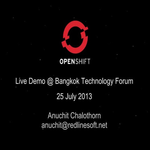 OpenShift live demo @ Bangkok Technology Forum