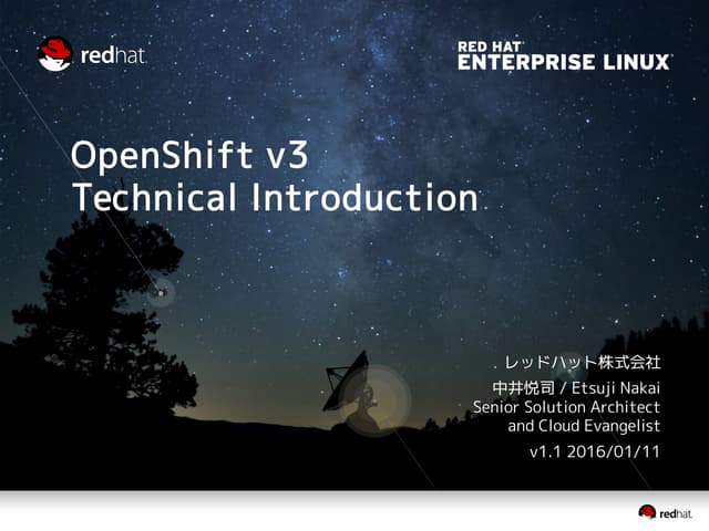 OpenShift v3 Technical Introduction